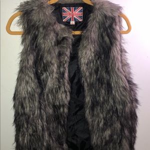 Faux fur vest